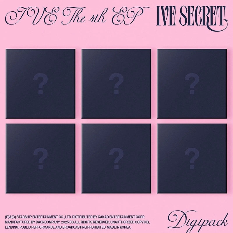 IVE [IVE SECRET] 4th EP Album DIGIPACK Ver/CD+Photo Book+Card+Poster+GIFT SEALED