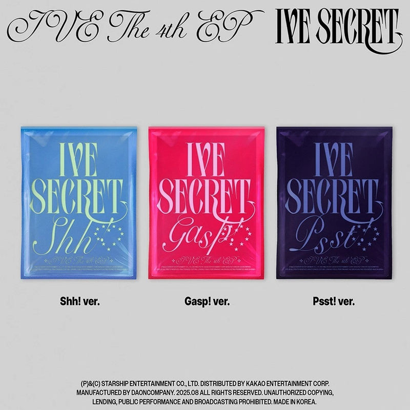 IVE [IVE SECRET] 4th EP Album/CD+Photo Book+Card+Poster+POB+GIFT K-POP SEALED