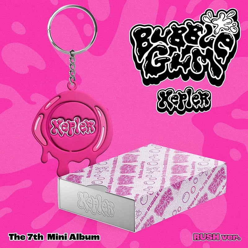 KEP1ER BUBBLE GUM 7th Mini Album RUSH Ver/NFC KeyRing+Photo Book+2 Card+2Sticker
